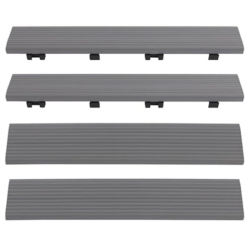 1 in. x 1 ft. Quick Deck Composite Deck Tile Straight Fascia (4-Pieces/Box) (Westminster Gray)