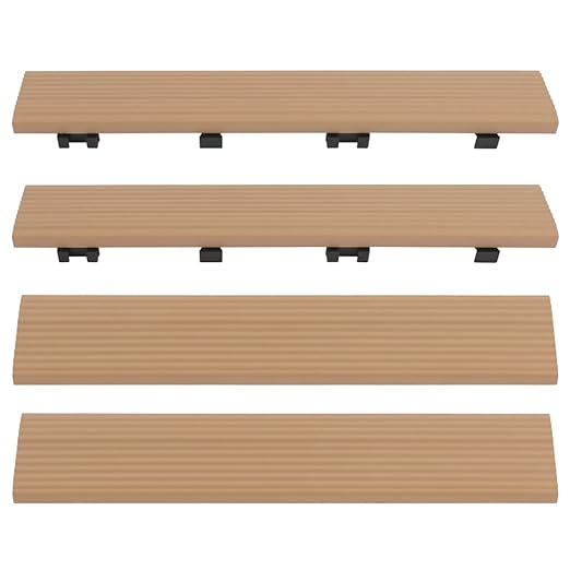 1/6 ft. x 1 ft. Quick Deck Composite Deck Tile Straight Fascia in Canadian Maple (4-Pieces/Box)