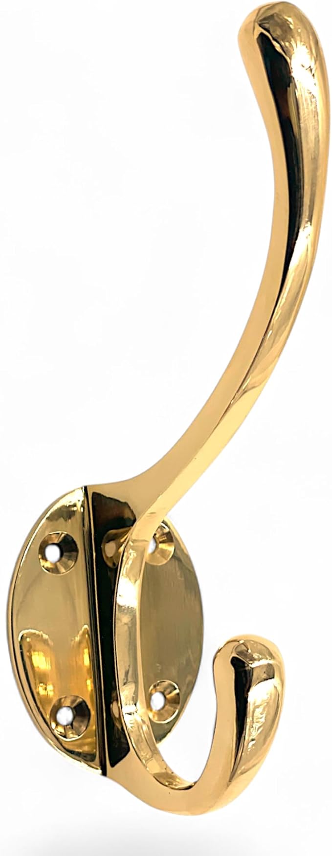 (Pack of 5) Soild Brass Wall Hooks for Hanging, Antique Brass Coat Hooks, Hooks for Living Room, Bathroom, Kitchen, Bedroom for Coat, Bag, Scarf, Towel, Hat, Key,