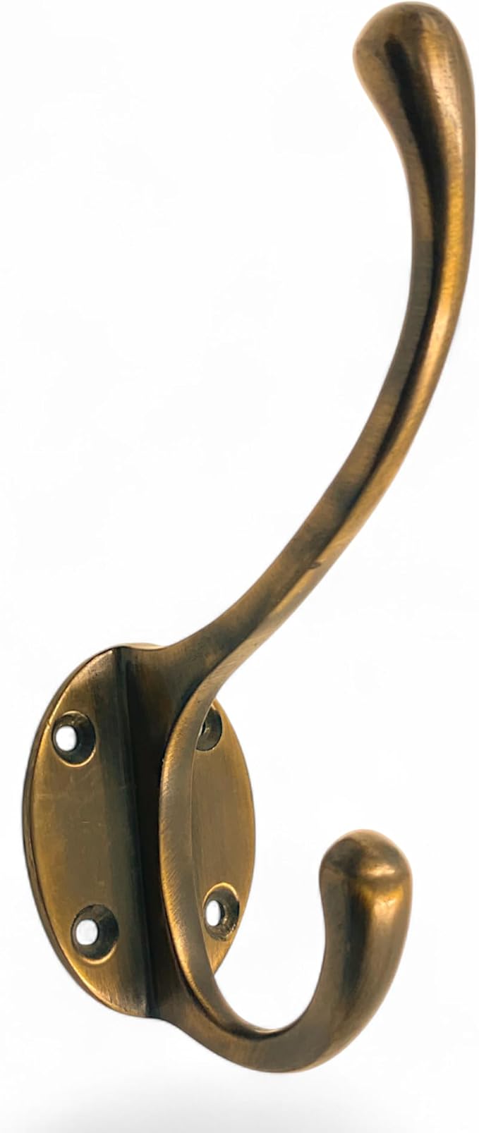 (Pack of 5) Soild Brass Wall Hooks for Hanging, Antique Brass Coat Hooks Wall Mounted, Hooks for Living Room, Bathroom, Kitchen, Bedroom for Coat, Bag, Scarf, Towel, Hat, Key